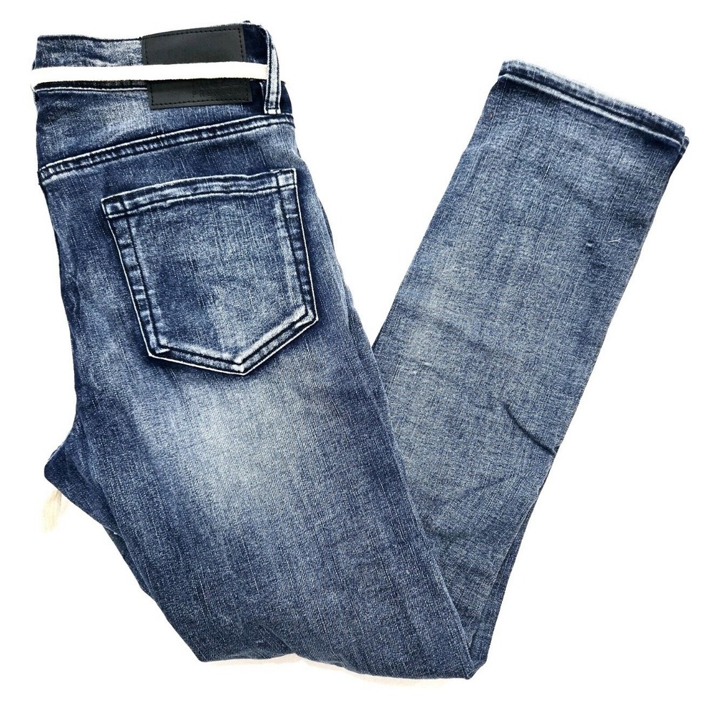 Rue21‎ Premium Men Skinny Fit Distressed Patchwork Jeans 32x30 - Picture 8 of 8